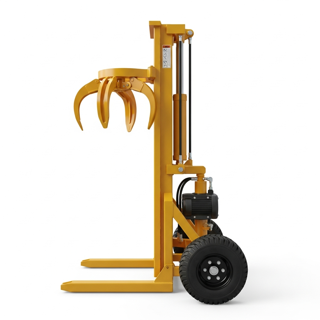 Jesterlift JL-DT hydraulic drum truck — side profile showing full mast height and pump cylinder