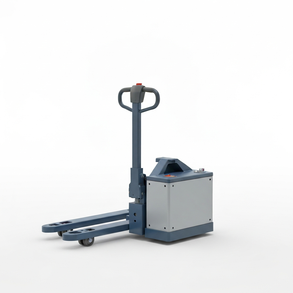 Jesterlift JL-LIP lithium-ion electric pallet truck — side profile showing fork length and drive unit