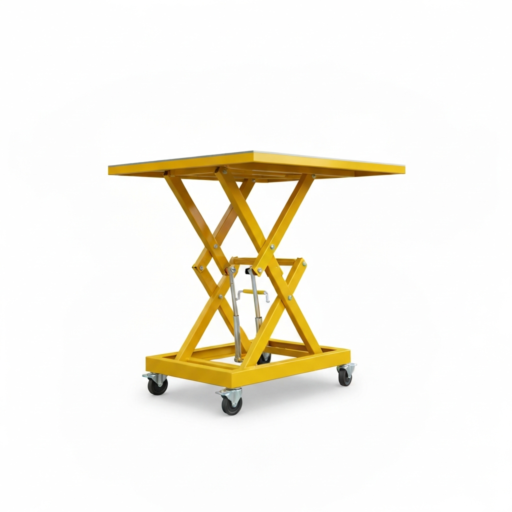Jesterlift JL-LLT low-profile lift table — raised to working height
